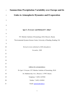 Summertime Precipitation Variability over Europe and its Links to