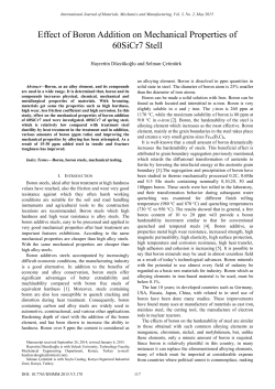 Effect of Boron Addition on Mechanical Properties of 60SiCr7 Stell