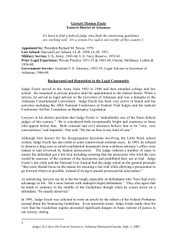 Garnett Thomas Eisele Eastern District of Arkansas It`s hard to find a