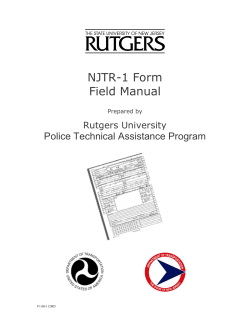 NJTR-1 Form Field Manual