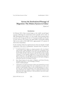 Across the Institutional Passage of Migration: The