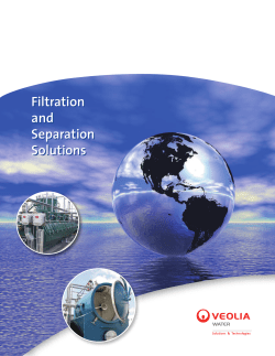 Filtration and Separation Solutions Filtration and Separation Solutions