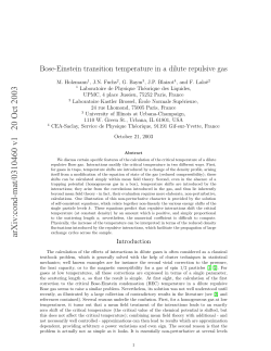 Bose-Einstein transition temperature in a dilute repulsive gas