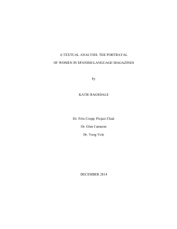 A TEXTUAL ANALYSIS: THE PORTRAYAL OF WOMEN IN