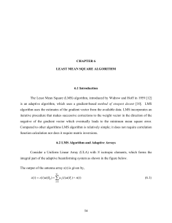 least mean square algorithm