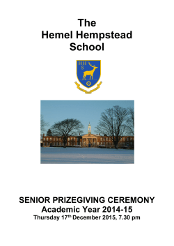 Performing Arts - The Hemel Hempstead School