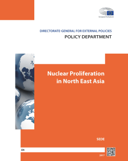 Nuclear Proliferation in North East Asia