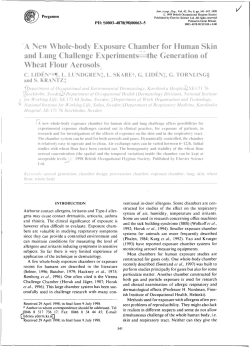 A New Whole-body Exposure Chamber for Human Skin and Lung