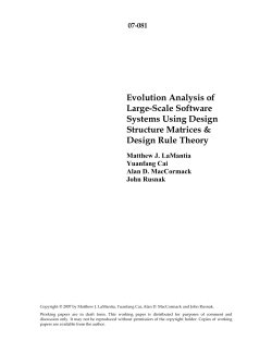 Evolution Analysis of Large-Scale Software Systems Using Design