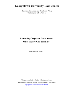 Directors` Duties in a Post-Enron World: Why