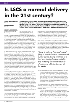 Is LSCS a normal delivery in the 21st century?