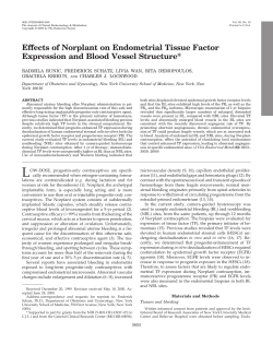 Effects of Norplant on Endometrial Tissue Factor Expression and