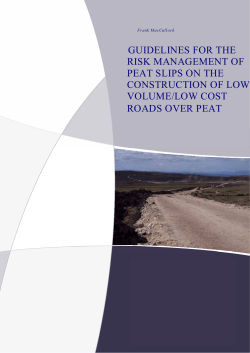 Guidelines for risk management of peat