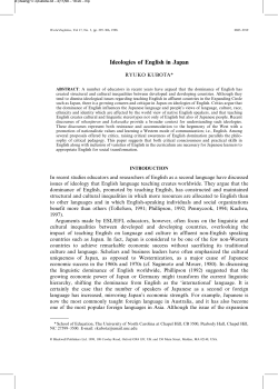 Ideologies of English in Japan