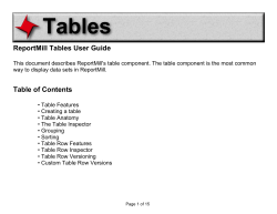 Tables - ReportMill