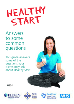 HS54 Healthy Start: Answers to some common questions