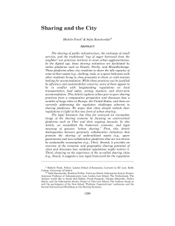 Sharing and the City - Vanderbilt University