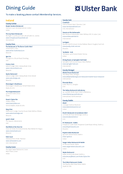 Dining Guide - ufirstaccount.ie