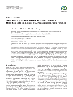 SOD1 Overexpression Preserves Baroreflex Control of Heart Rate