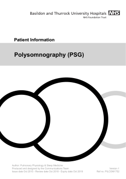 Polysomnography (PSG) - Basildon and Thurrock University Hospitals