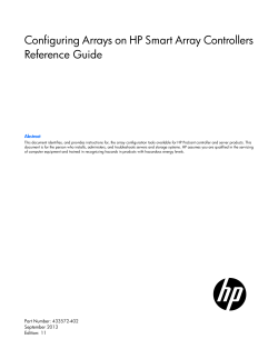 Configuring Arrays on HP Smart Array Controllers