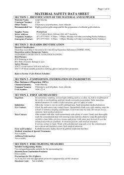 material safety data sheet