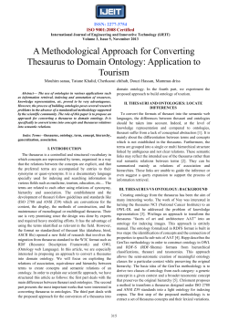 A Methodological Approach for Converting Thesaurus to Domain