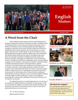 Summer 2015 - Samford University