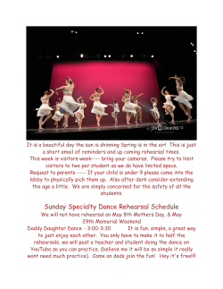 Studio Sunday Rehearsals - Julie`s School of Dance