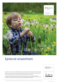 Epidural anaesthetic