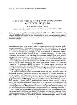 a unified theory of thermoviscoplasticity of crystalline solids