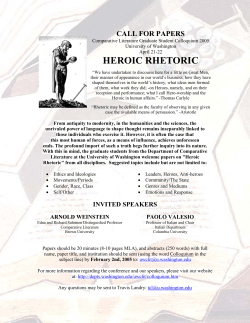 HEROIC RHETORIC - University of Washington