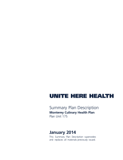 Monterey Culinary Health Plan