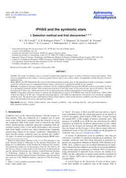 IPHAS and the symbiotic stars - Research Database