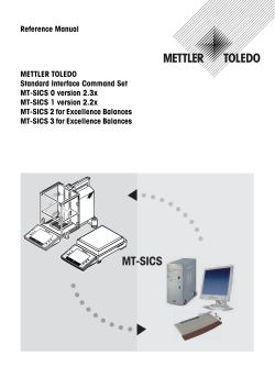Reference Manual Standard Interface Command