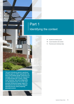 Apartment Design Guide: Part 1