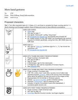 More hand gestures