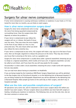 Surgery for ulnar nerve compression