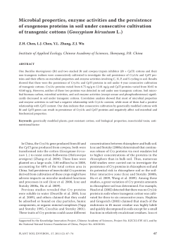 Microbial properties, enzyme activities and the persistence of