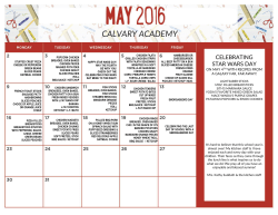 May - Calvary Academy