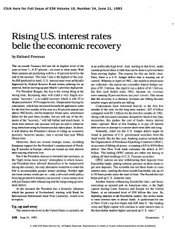 Rising U.S. Interest Rates Belie the Economic Recovery Myth