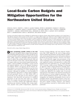 Local-Scale Carbon Budgets and Mitigation Opportunities for the