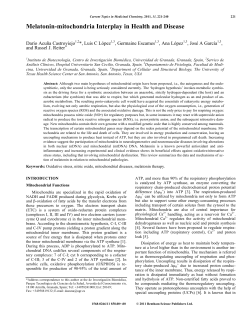 Melatonin-mitochondria Interplay in Health and Disease
