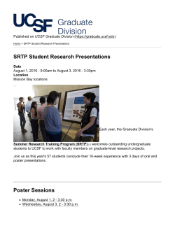 SRTP Student Research Presentations