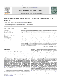 Dynamic categorization of clinical research eligibility criteria by