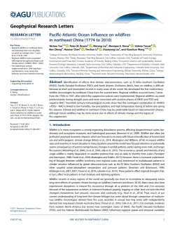 Pacific-Atlantic Ocean influence on wildfires in northeast China