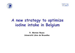 Prevention of iodine deficiency in Belgium