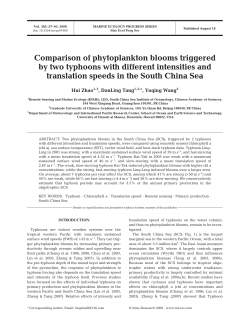 Comparison of phytoplankton blooms triggered by two typhoons with