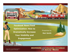 Facebook News Feed Optimization