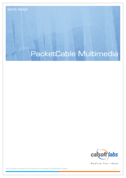 PacketCable Multimedia